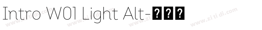 Intro W01 Light Alt字体转换 Intro W01 Light Alt字体转换